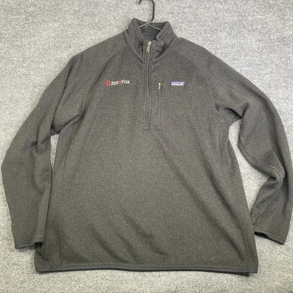 Patagonia Better Sweater 1/4 Zip Fleece Mens XL Black Pullover 25522 FA17